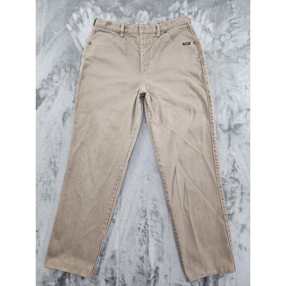 Vintage RoughRider Circle T High Rise Denim Jeans Size 17/18 Tan HEMMED Western - Picture 1 of 16